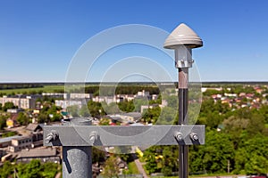 GPS antenna - Global Positioning System Antenna. Outside part of telecommunication basic station.