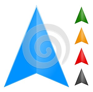 Gps arrow - pointer icon in 5 color Change it to new colors eas