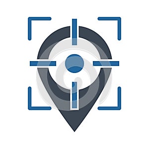 Gps Color Vector icon which can easily modify or edit