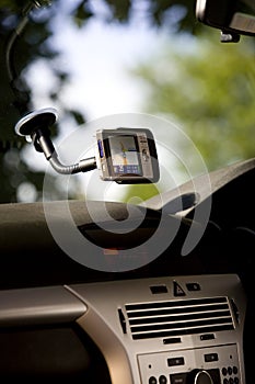 Gps device in a car