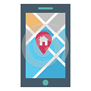 Gps Device Color vector icon fully editable