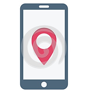 Gps Device Color Vector Icon which can easily modify or edit