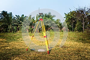 GPS device for surveying at the work site