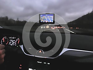 GPS or Global Positioning System car navigation device