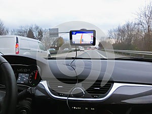 GPS or Global Positioning System car navigation device