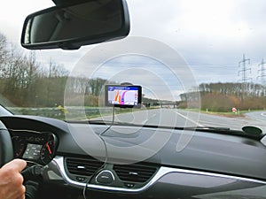 GPS or Global Positioning System car navigation device