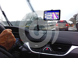 GPS or Global Positioning System car navigation device