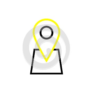 Gps glyph flat vector icon