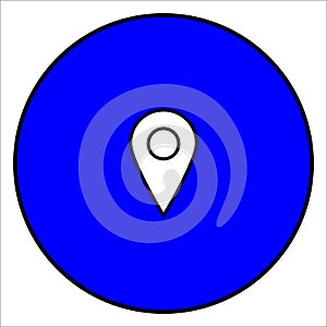 Gps glyph flat vector icon