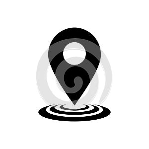 GPS icon vector logo design. Map pointer icon. Pin location symbol