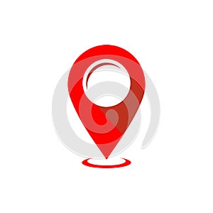 GPS icon vector logo design. Map pointer icon. Pin location symbol