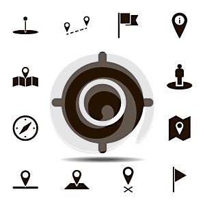 GPS, location icon. Simple glyph, flat vector element of Location icons set for UI and UX, website or mobile application