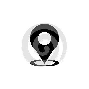GPS location symbol with with pin pointer for graphic design