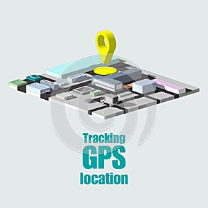 Gps locations flat design