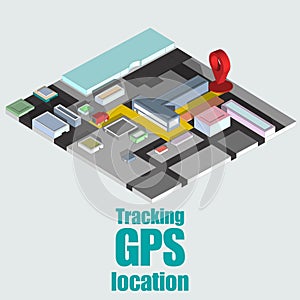 Gps locations flat design