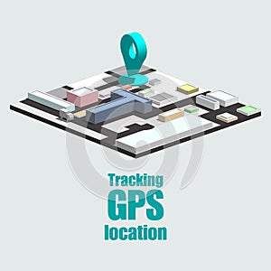 Gps locations flat design