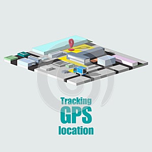 Gps locations isomatric design