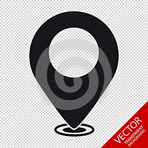 GPS Map Pointer - Vector Illustration - Isolated On Transparent Background