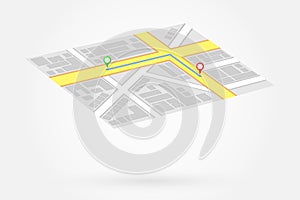 Gps Map Shows Way To Home