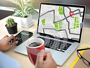 GPS Map to Route Destination network connection Location Street