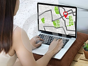 GPS Map to Route Destination network connection Location Street