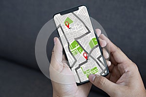 GPS Map to Route Destination network connection Location Street