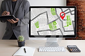 GPS Map to Route Destination network connection Location Street