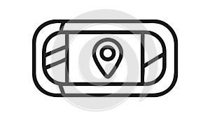 GPS Navigation Device Icon, for Location and Mapping, vector design Generative AI