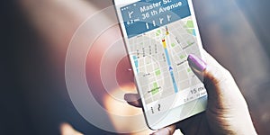 GPS Navigation Directions Location Map Concept