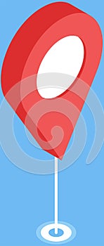 GPS navigation. Geolocation on phone using for route and pointers. Navigation phone icon application