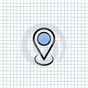 GPS Navigation Icon Sign Concept, Vector Graphic Design of Direction Navigator Symbol for Travel Destination., Traffic Label and