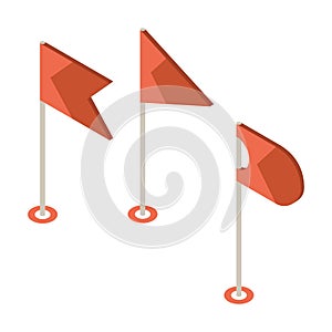 Gps navigation map pointer icon isometric. Automotive navigation system symbol, automobile controls element. Vector