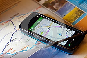 Gps navigation mobile phone