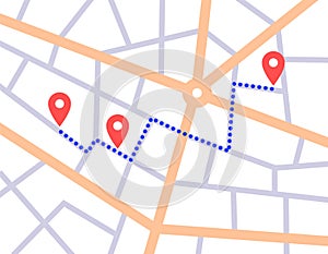 GPS navigation route
