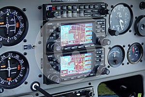 Control panel of Robin DR400 aircraft