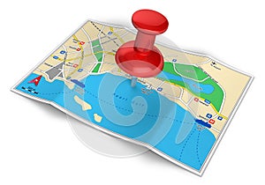 GPS navigation, travel and tourism concept