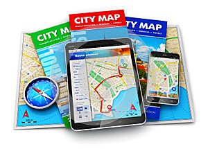 GPS navigation, travel and tourism concept