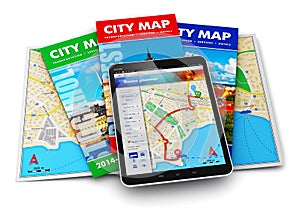 GPS navigation, travel and tourism concept