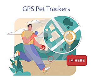 GPS Pet Trackers concept.