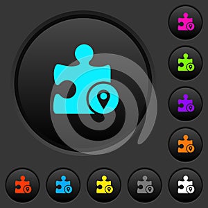 GPS plugin dark push buttons with color icons