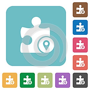 GPS plugin rounded square flat icons