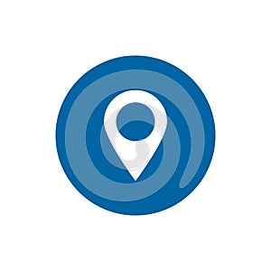 Gps pointer location round icon