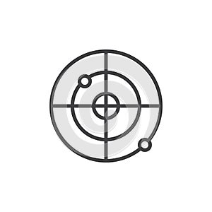 Gps Radar outline icon