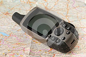 GPS receiver and a map