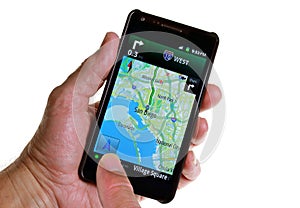 GPS Road Navigation by Smartphone