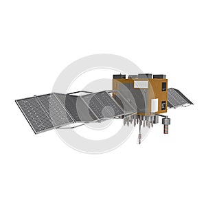 GPS Satellite on White Background