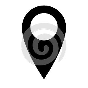 GPS solid icon. Location vector illustration isolated on white. Map pointer glyph style design, designed for web and app