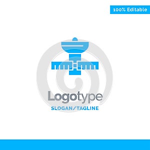 Gps, Space, Satellite, Satellite, Space Blue Solid Logo Template. Place for Tagline