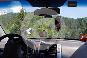 Gps system navigation in car