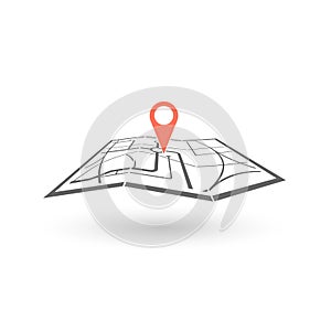 GPS technology laying of a route travel, tourism navigation